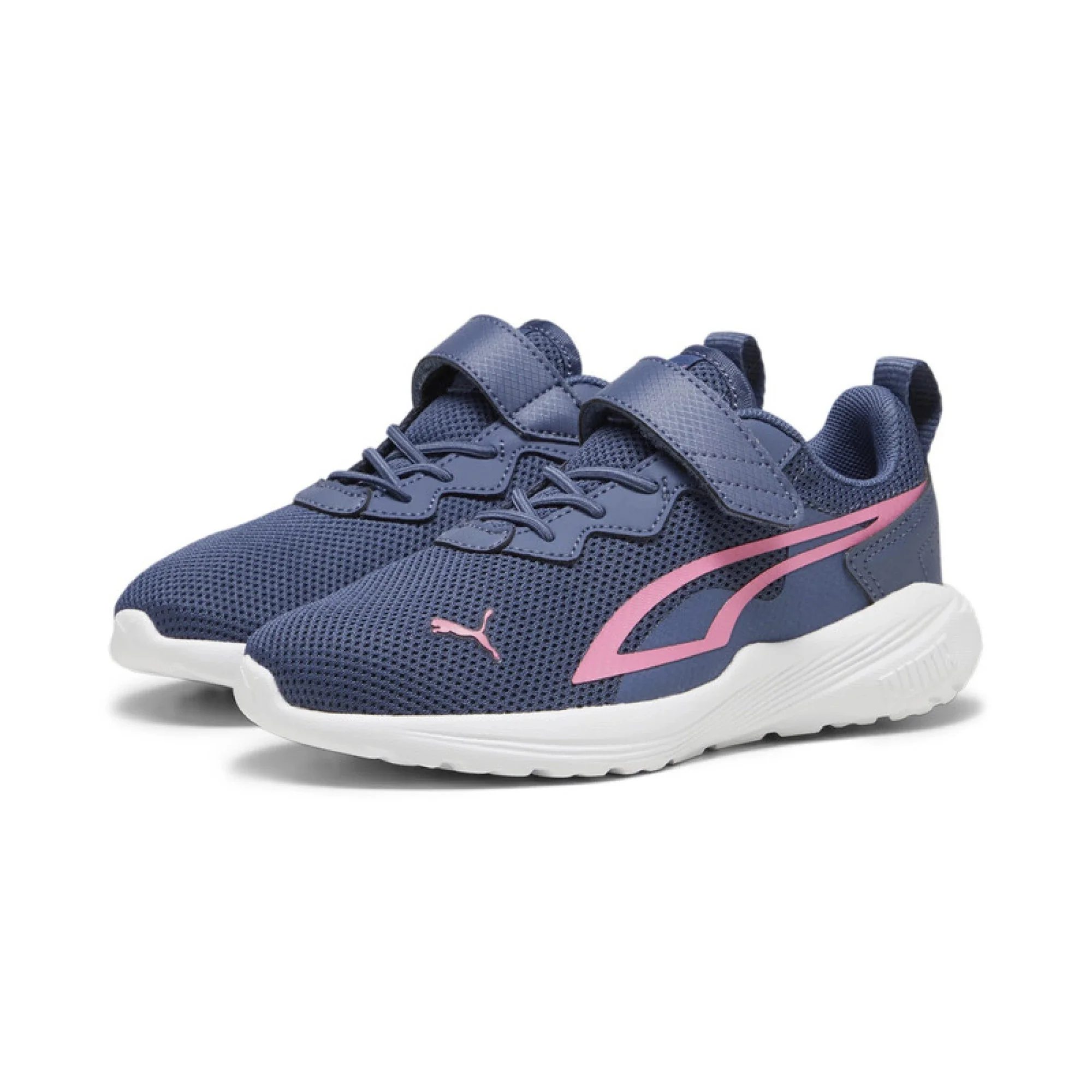 Puma All-Day Active Ac+ P Lifestyle Shoes For Boys, Stone Blue&Pink - Image 2