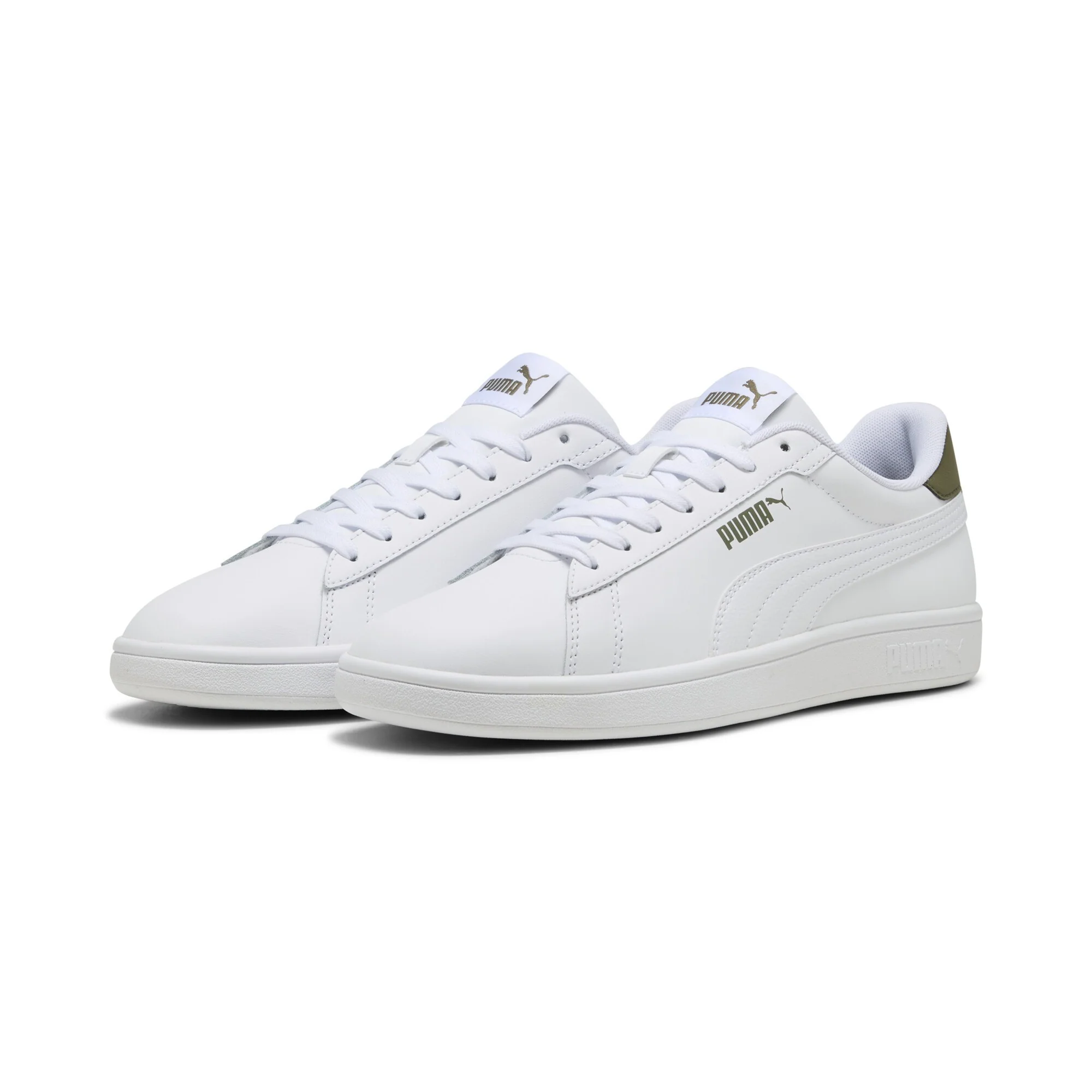 Puma Smash 3.0 L Lifestyle Shoes For Men, White&Green - Image 3
