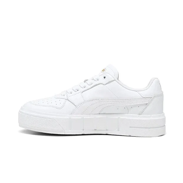 Puma Cali Court Lth Lifestyle Shoes For Women, White&Gold - Image 2