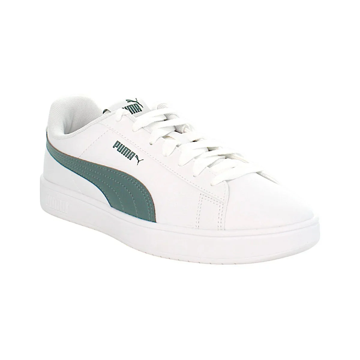 Puma Rickie Classic Lifestyle Shoes For Boys, White&Green - Image 2