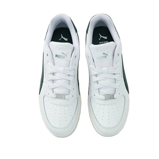 Puma Caven 2.0 Lux Lifestyle Shoes For Men, White&Green - Image 3