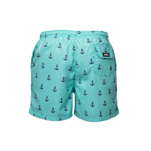 Fin Swimming Shorts For Men, Turquoise - Image 2