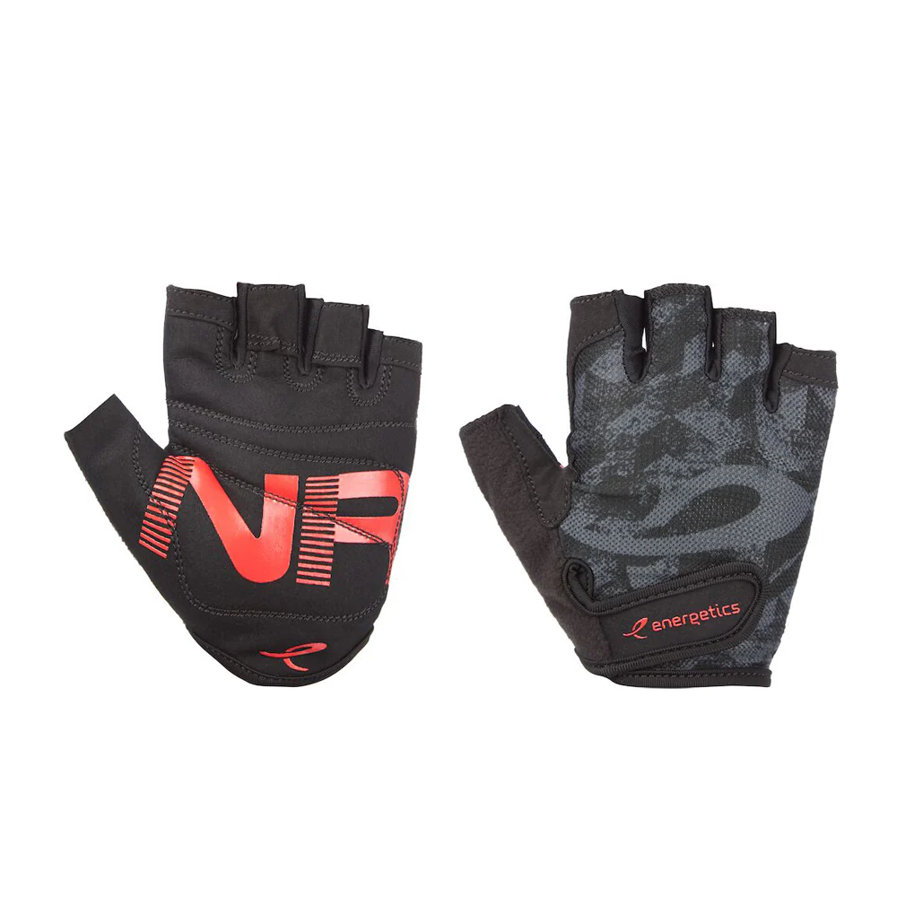 Energetics Fitness Gloves For Men, Black & Red
