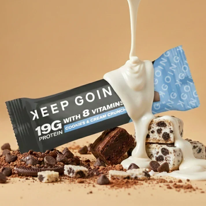 Keep Going Protein & Vitamin Bar Cookies & Cream Crunch - Image 4