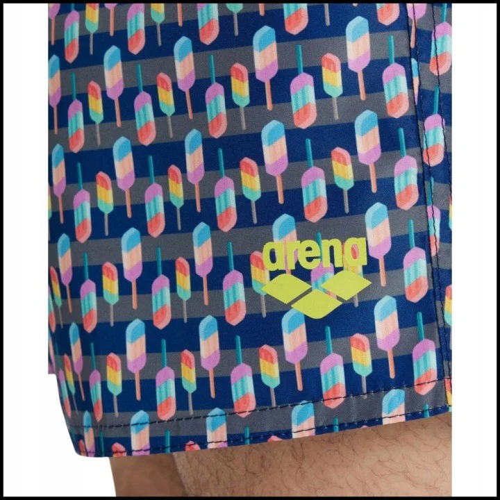 Arena Beach Swimming Short Allover For Men, Asphalt Multi - Image 3
