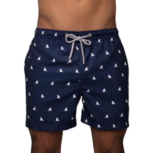 Fin Swimming Shorts For Men, Navy - Image 3