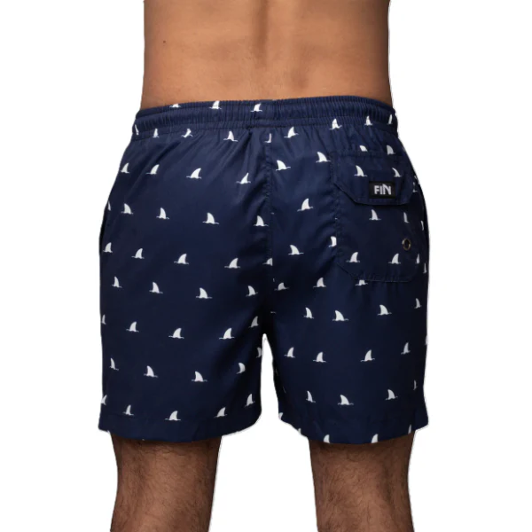 Fin Swimming Shorts For Men, Navy - Image 4