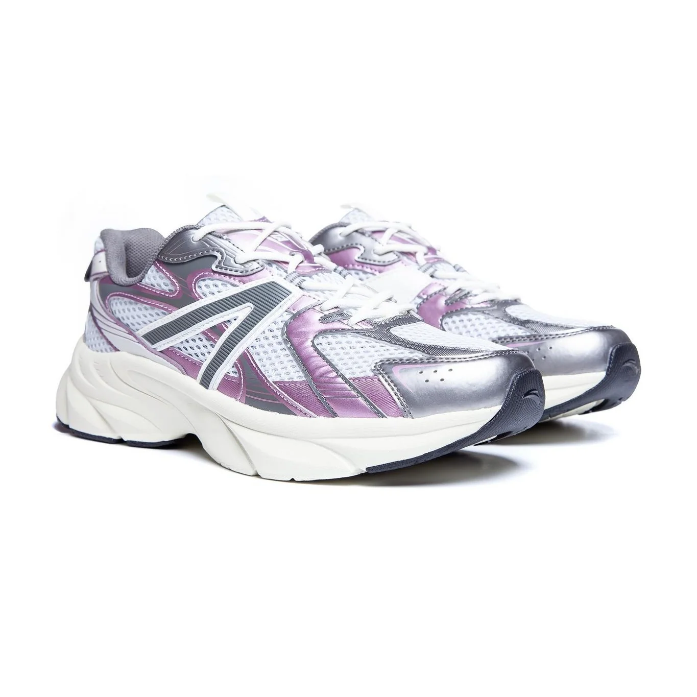 Anta Lifestyle Shoes For Women, Grey&Purple - Image 3