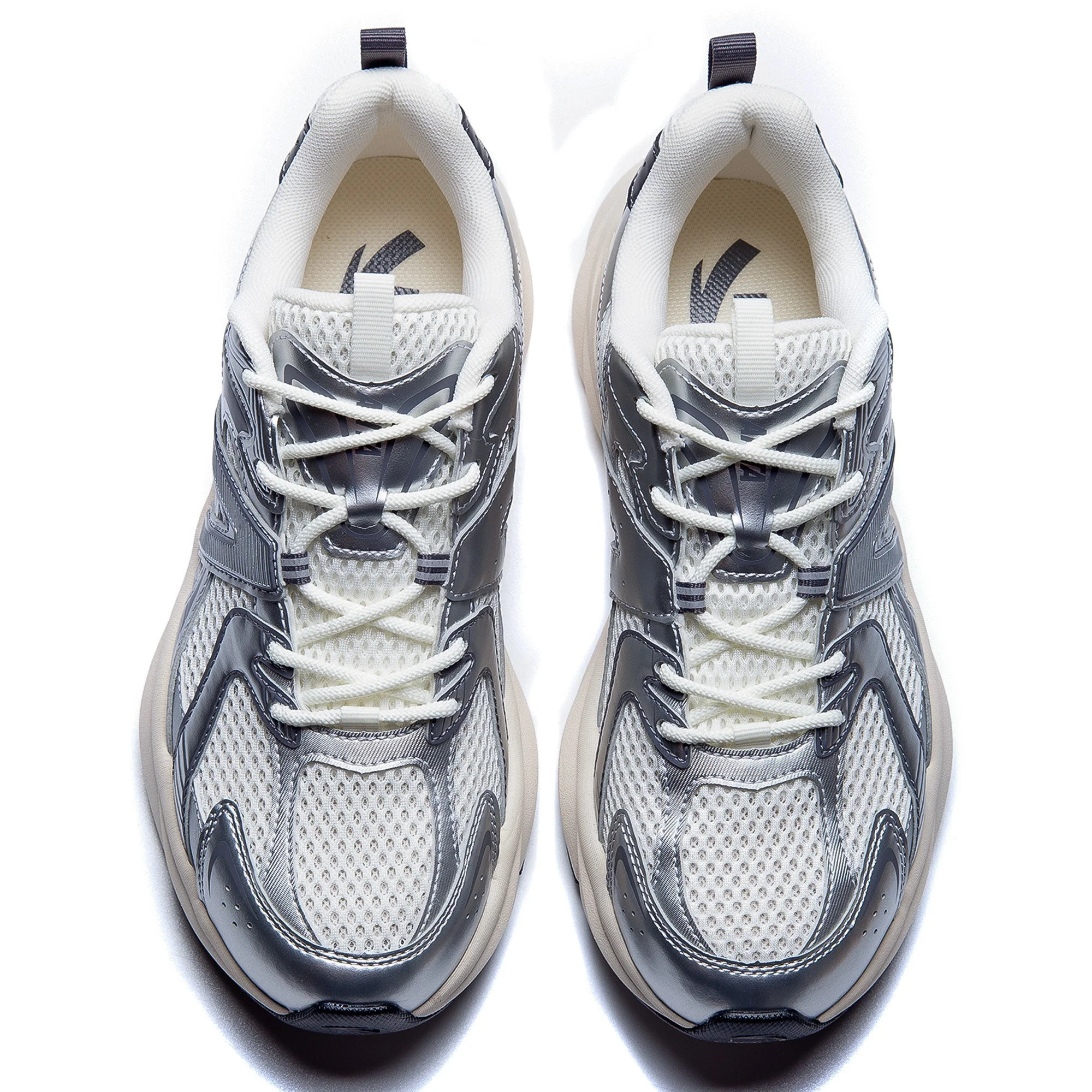 Anta Lifestyle Shoes For Women, Beige&Silver - Image 4