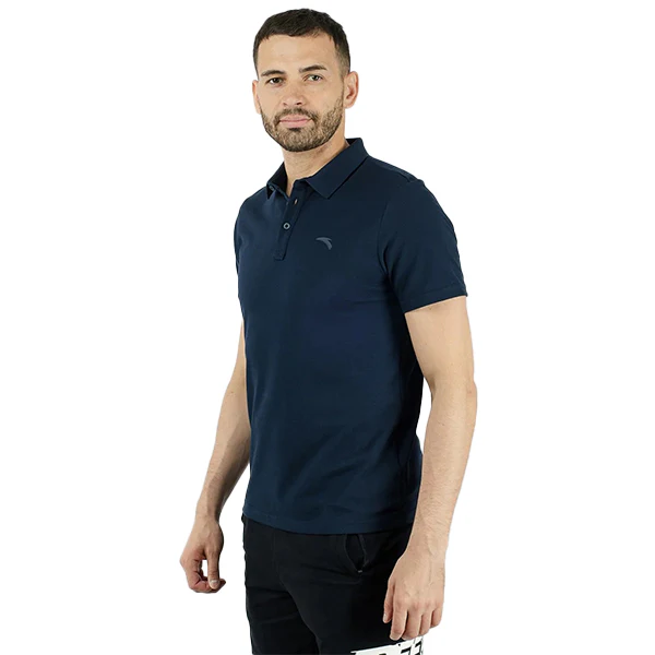 Anta Ss Polo Fitness T-Shirt For Men, Deep Blue - Image 2