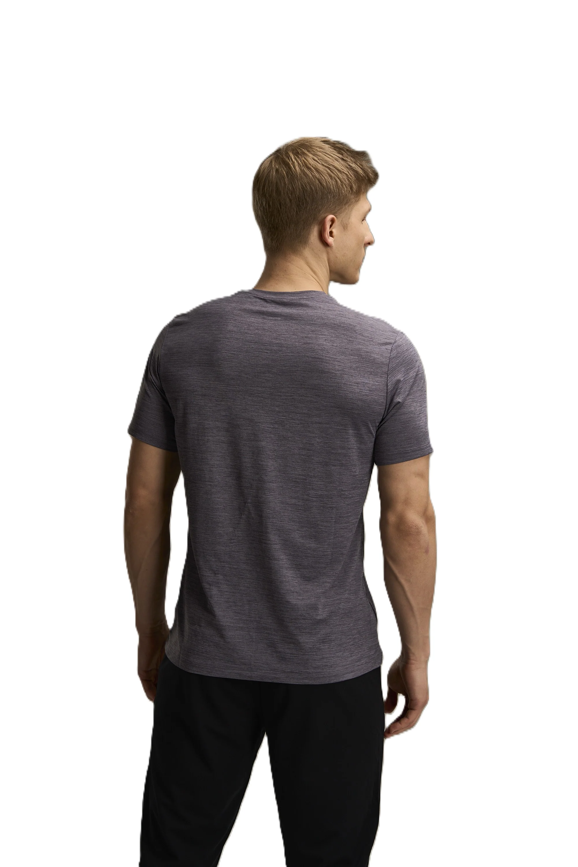 Anta Fitness Ss T-Shirt For Men, Heather Grey - Image 2
