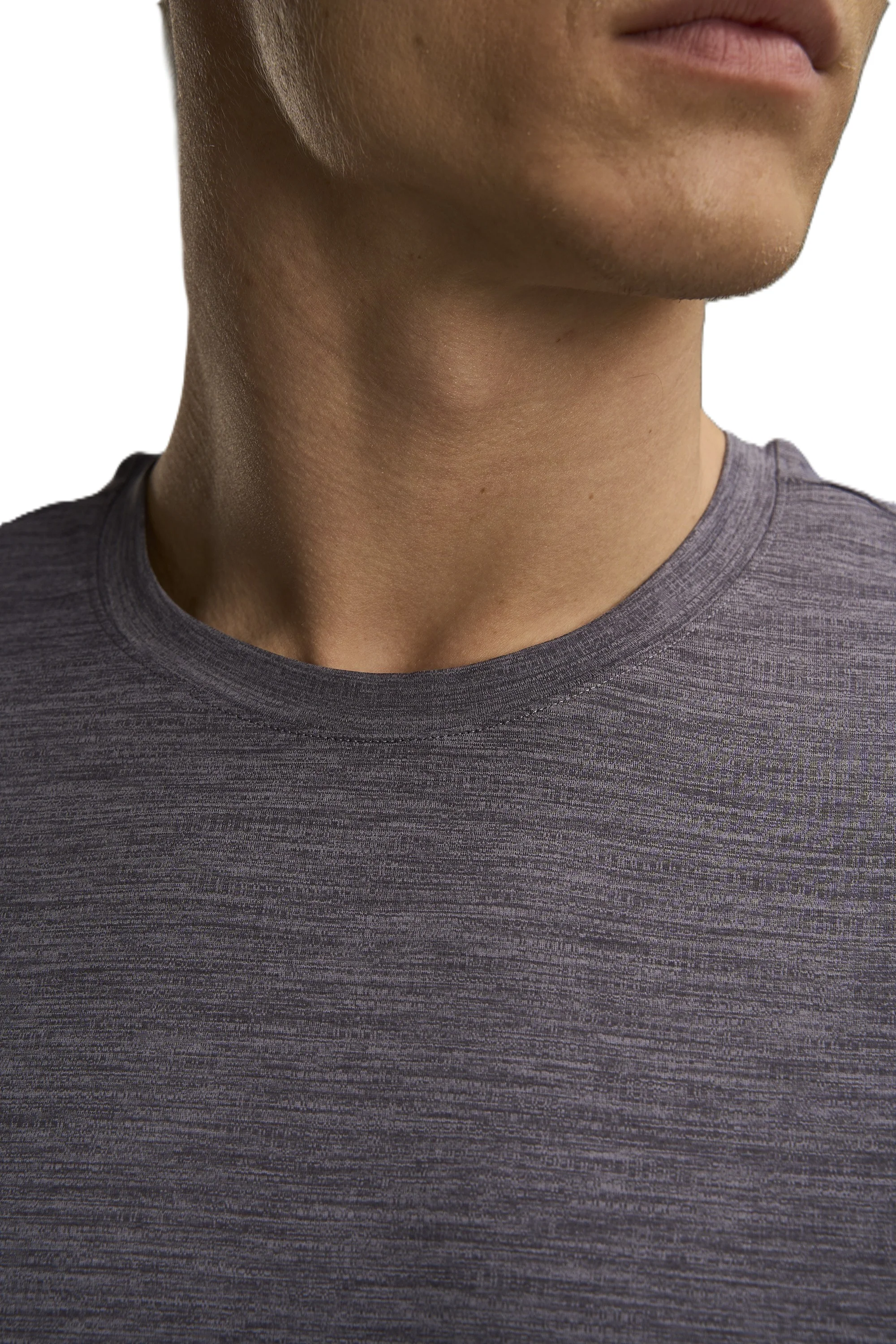 Anta Fitness Ss T-Shirt For Men, Heather Grey - Image 4