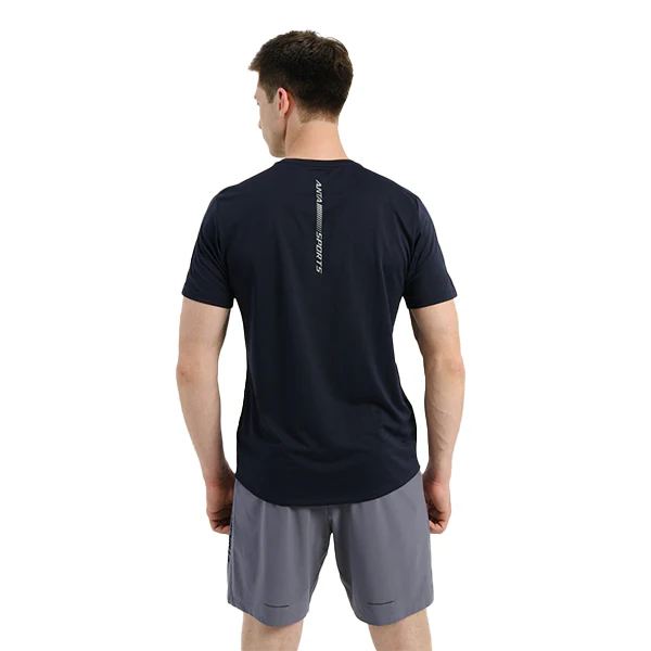 Anta Fitness Ss T-Shirt For Men, D.Blue - Image 2
