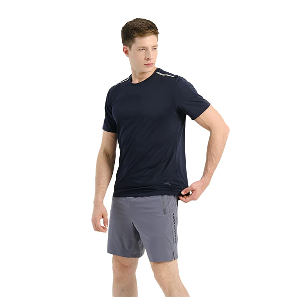 Anta Fitness Ss T-Shirt For Men, D.Blue - Image 3