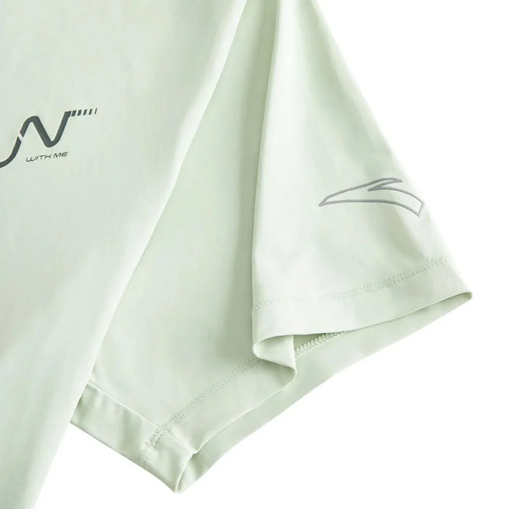 Anta Running Ss T-Shirt For Men, L.Green - Image 4