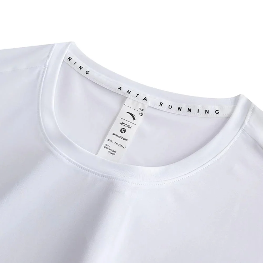 Anta Ss Running T-Shirt For Men, White - Image 4