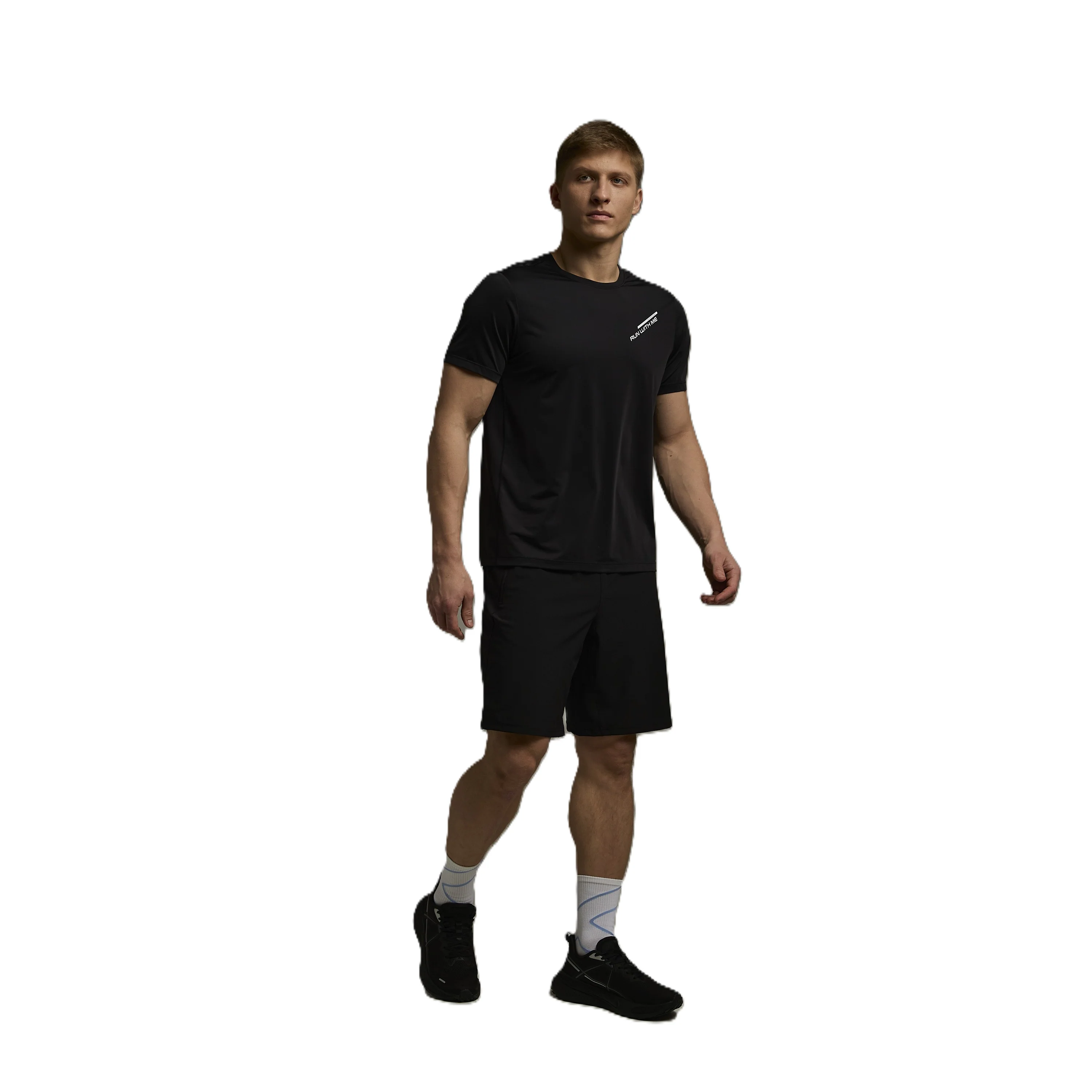 Anta Ss Running T-Shirt For Men, Black - Image 3