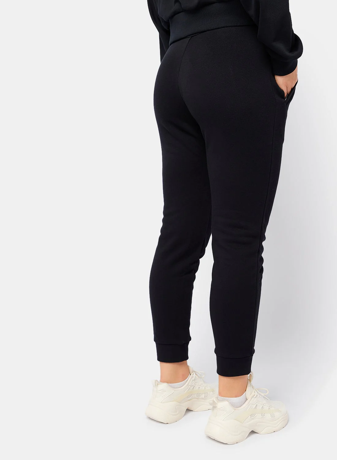 Anta Knit Track Casual SweatPants For Women, Black - Image 2