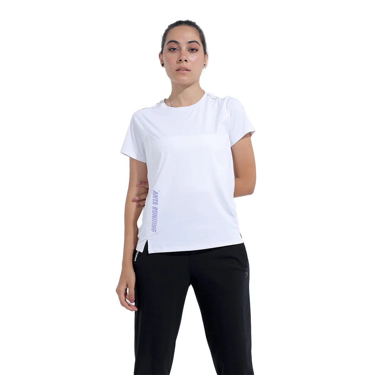 Anta Ss Tee Running T-Shirt For Women, Pink White