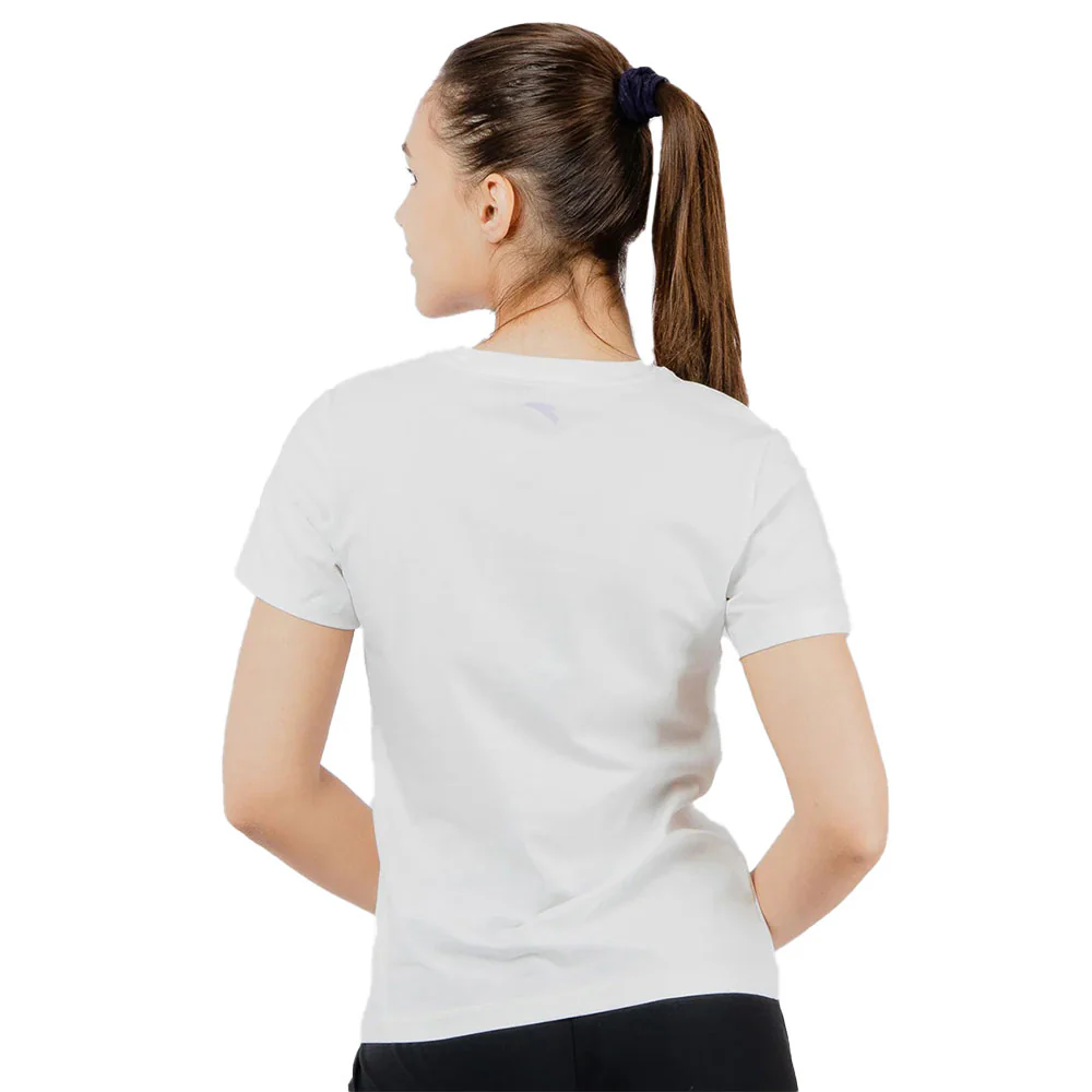 Anta Cross-Training Cotton T-Shirt For Women, Snow White - Image 2