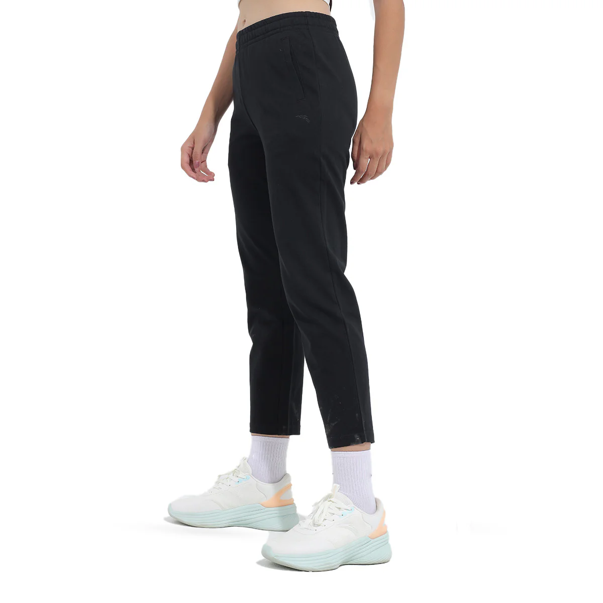 Anta Knit Ankle Casual Pants For Women, Black - Image 2
