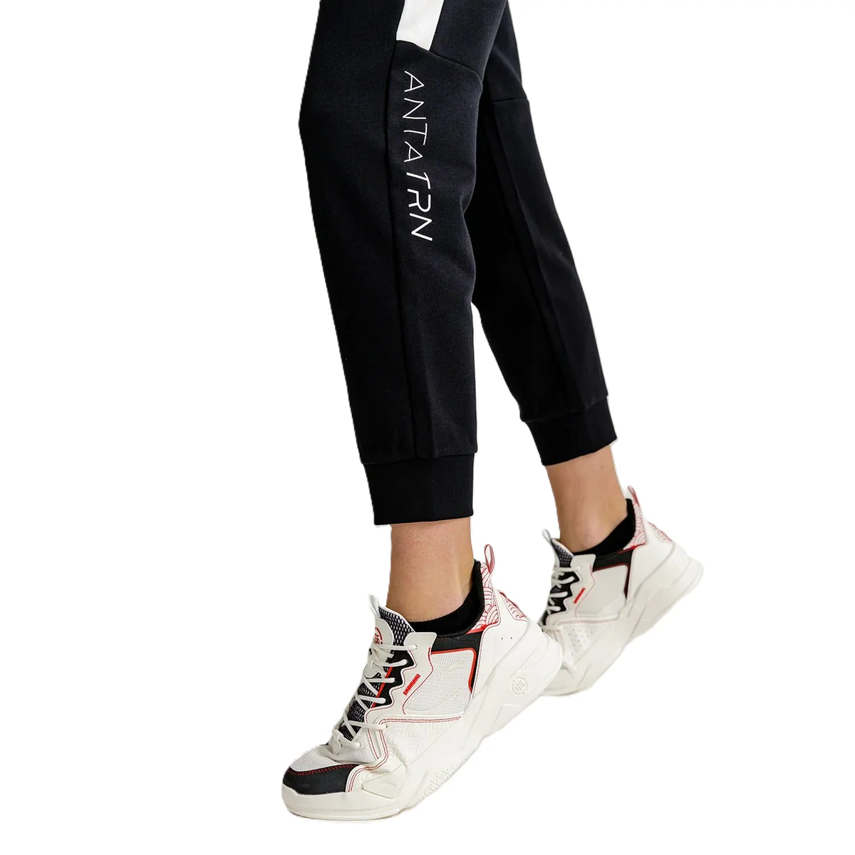 Anta Fitness Knit Ankle Pants For Women, Black - Image 4