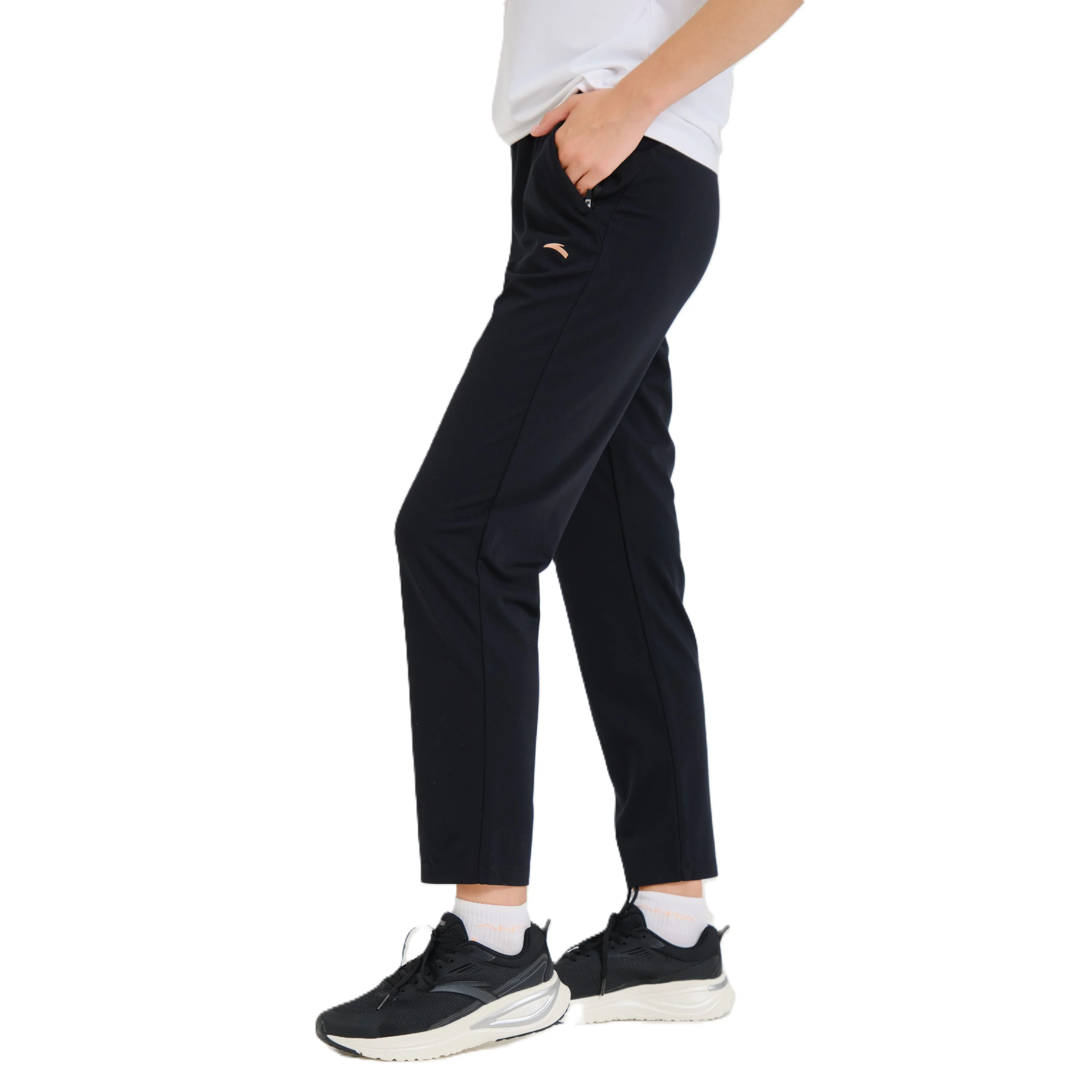 Anta Fitness Knit Track Pants For Women, Black - Image 3