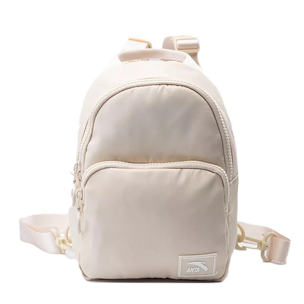 Anta Lifestyle Backpack For Women, Grey Pink