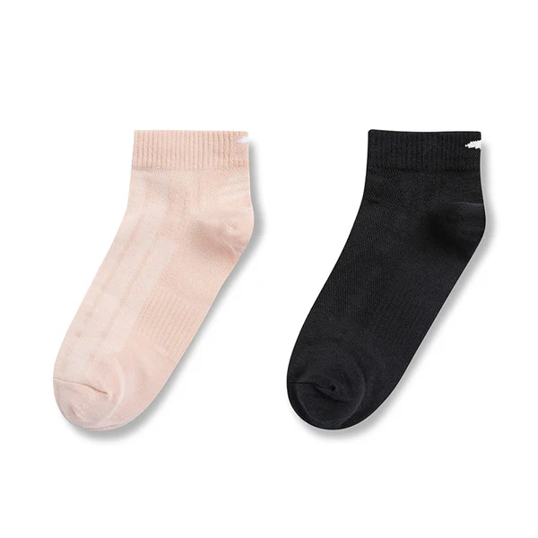 Anta Fitness Socks For Women, Black & Pink - Image 2