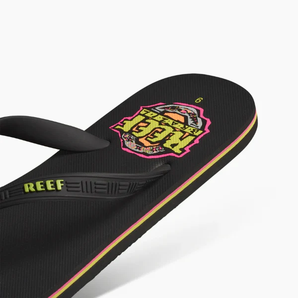 Reef Seaside Flip Flops For Men, Brazil Black - Image 4