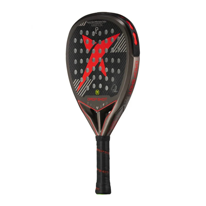 Drop Shot Pala Canyon Pro Control (Lima) Padel Racket For Unisex, Brown&Red&Black - Image 3