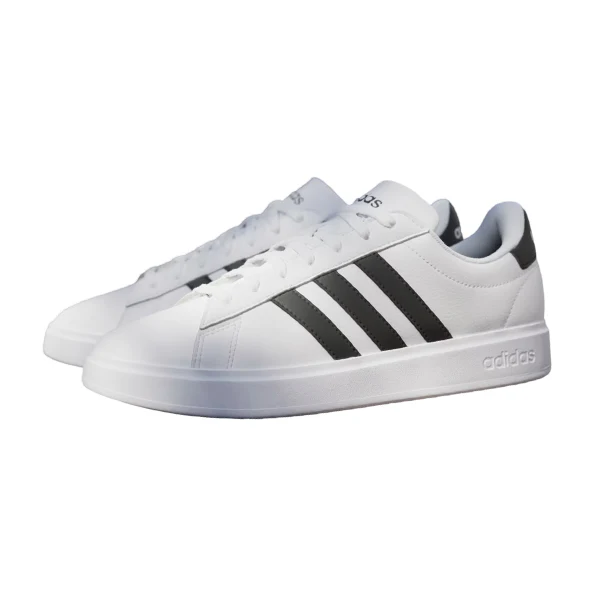 Adidas Grand Court 2.0 Lifestyle Shoes For Women, Cloud White & Core Black & Core Black - Image 3