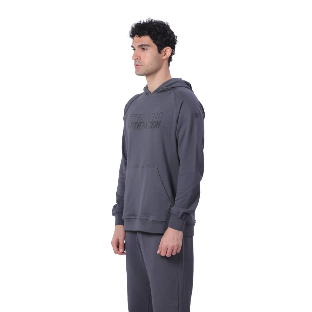 Trainetic Hooded Lifestyle Sweatshirt For Men, Grey - Image 3