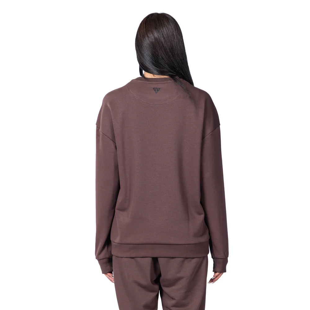 Trainetic Lifestyle Sweatshirt For Women, Brown - Image 3