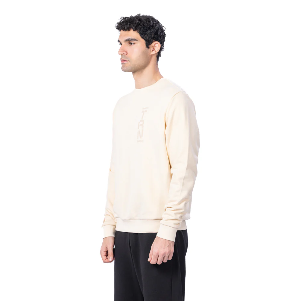 Trainetic Lifestyle Sweatshirt For Men, Light Beige - Image 2