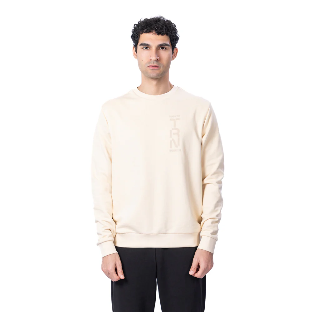 Trainetic Lifestyle Sweatshirt For Men, Light Beige - Image 4