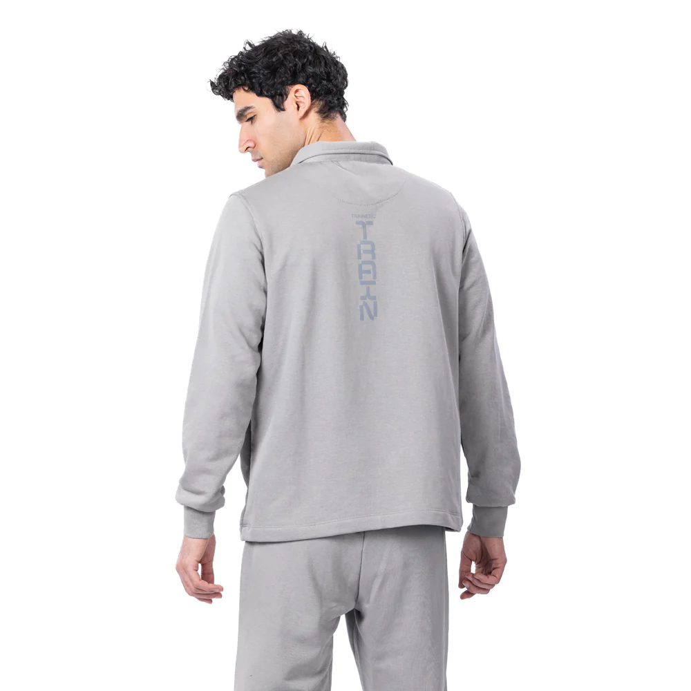 Trainetic Lifestyle Sweatshirt For Men, Light Grey - Image 3