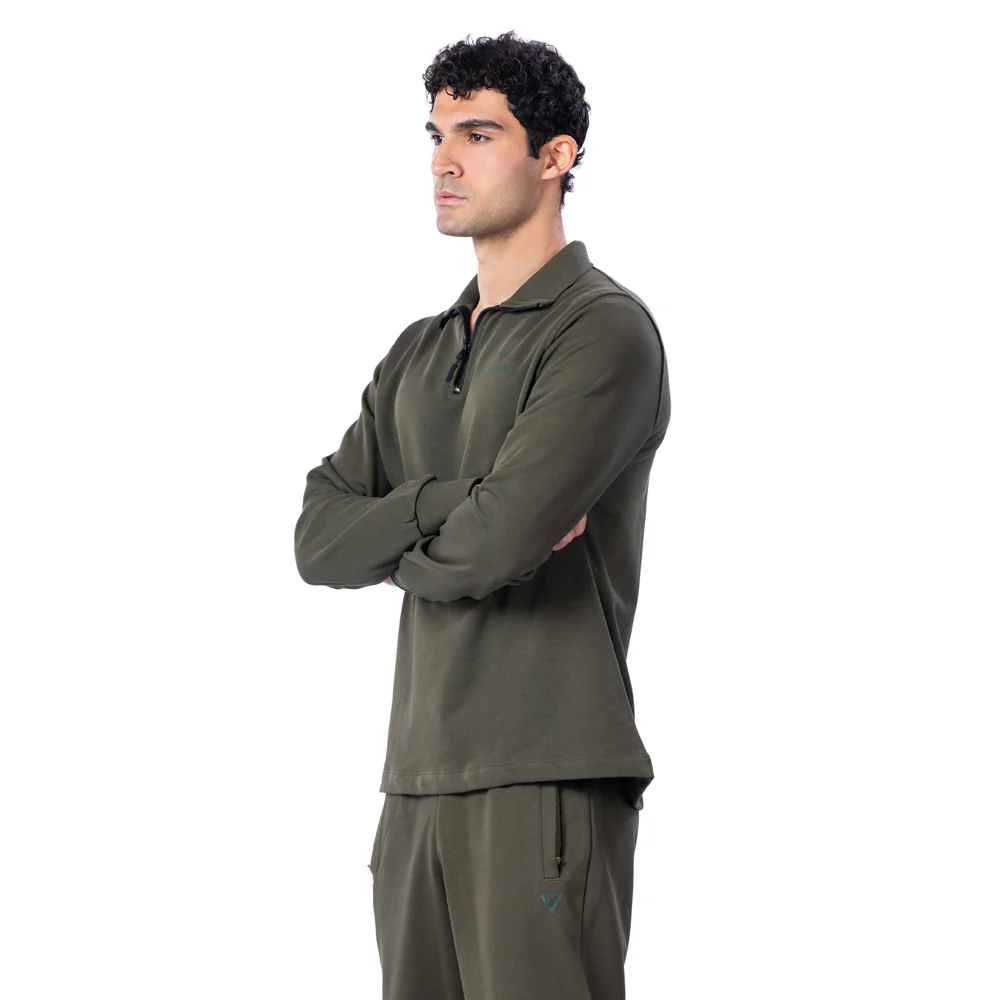 Trainetic Lifestyle Sweatshirt For Men, Olive - Image 2