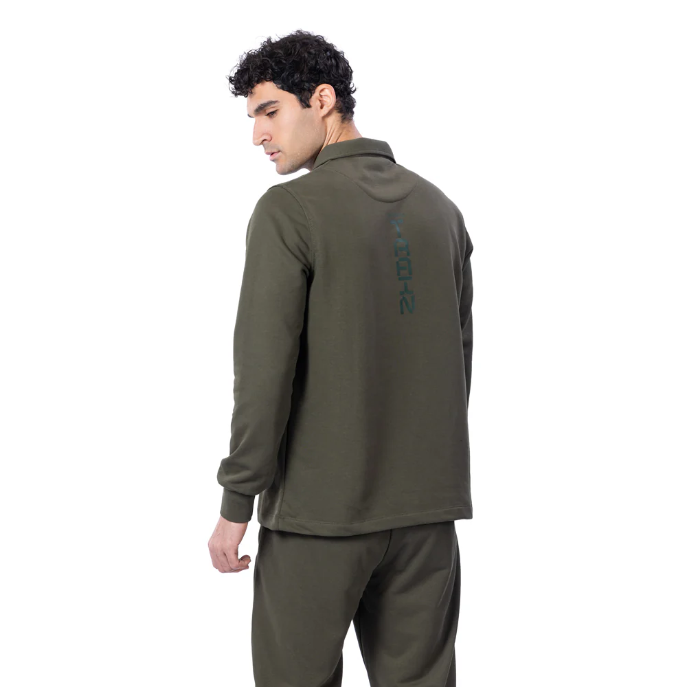 Trainetic Lifestyle Sweatshirt For Men, Olive - Image 3