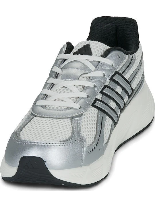 Adidas Technochaos 2000 Running Shoes For Women, White &Silver&Black - Image 4