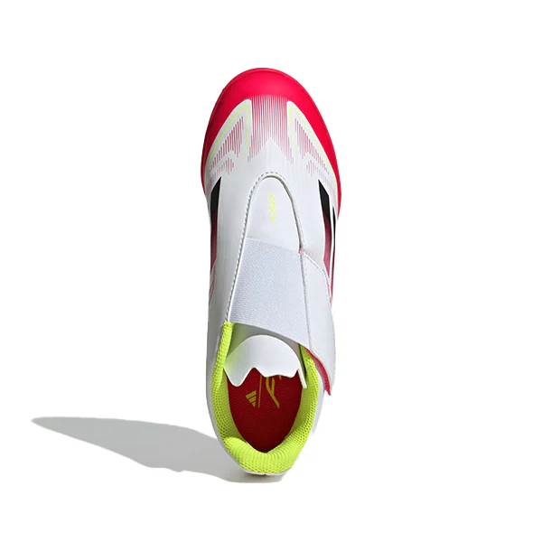 Adidas F50 Club Vel Tf J Tartan Shoes For Boys, Cloud White & Core Black & Solar Yellow - Image 3