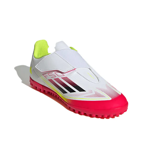 Adidas F50 Club Vel Tf J Tartan Shoes For Boys, Cloud White & Core Black & Solar Yellow - Image 5