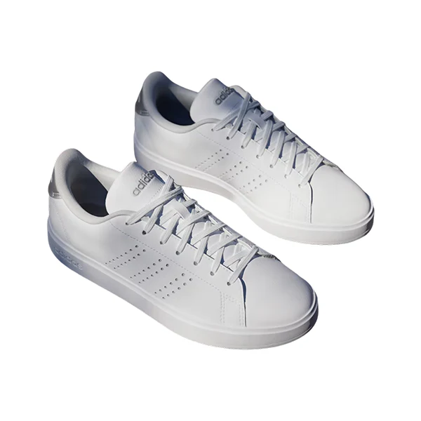 Adidas Advantage 2.0 Lifestyle Shoes For Women, Cloud White & Grey Two & Silver Metallic - Image 3