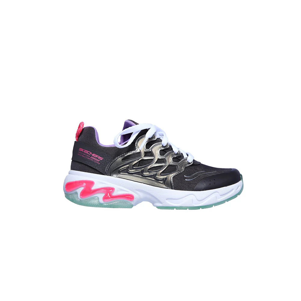 Skechers Running Shoes For Kids, Charcoal Lavender