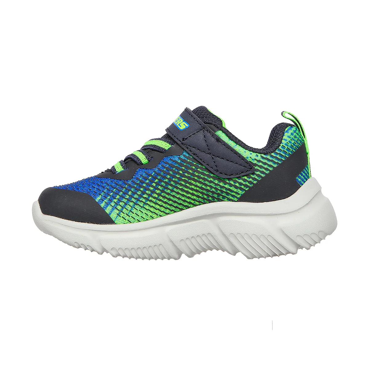 Skechers Running Shoes For Kids, Navy & Lime - Image 2