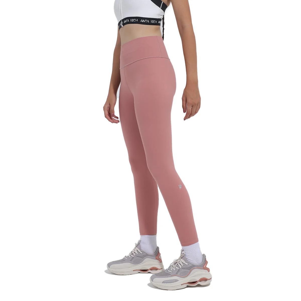 Anta Tight Ankle Legging For Women, Pink - Image 2