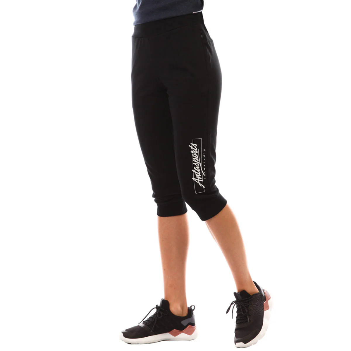 Anta Fitness Bermuda For Women, Black - Image 3