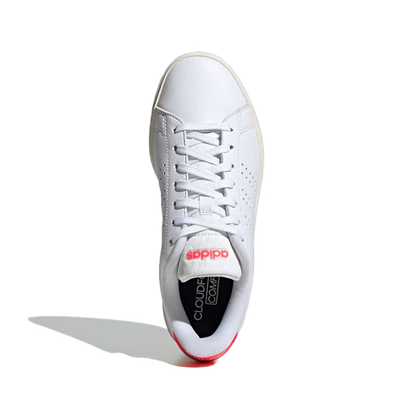 Adidas Advantage 2.0 Lifestyle Shoes For Women, Cloud White & Cloud White & Lucid Red - Image 3