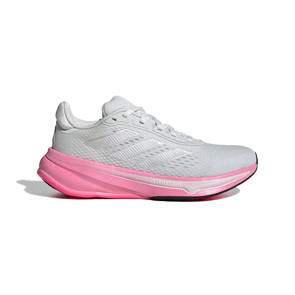 Adidas Response Super W Running Shoes For Women, Crystal White & Zero Metalic & Bliss Pink