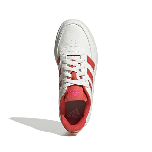 Adidas Breaknet 2.0 Lifestyle Shoes For Women, Core White & Bright Red & Lucid Pink - Image 3